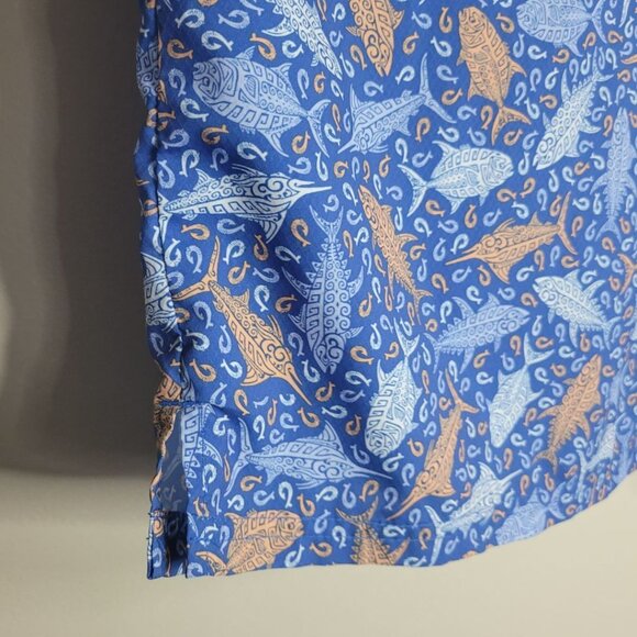 Columbia Fishing Shirt Button Down Mens XL Deep Sea Ocean Sword Tuna Hawaiian - Picture 11 of 13